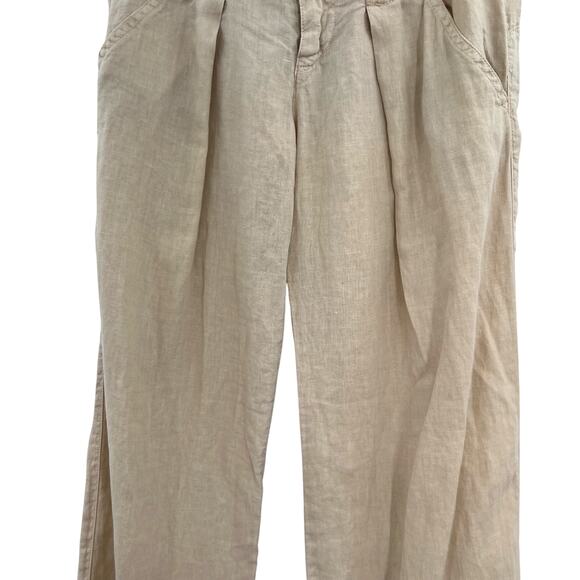 Transit Par-Such Linen Pants Trousers Beige Khaki Tan Size 1 US 6 - Picture 4 of 11